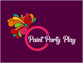 Paint. Party. Play logo design by JessicaLopes