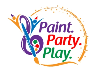 Paint. Party. Play logo design by jaize