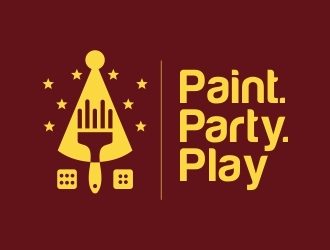 Paint. Party. Play logo design by adwebicon