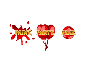 Paint. Party. Play logo design by samuraiXcreations