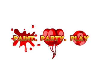 Paint. Party. Play logo design by samuraiXcreations