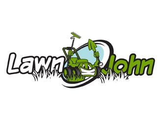 LAWN JOHN  logo design by DreamLogoDesign