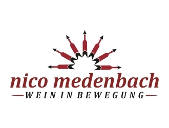 nico medenbach - wein in bewegung logo design by ruki