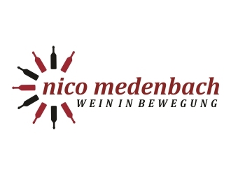 nico medenbach - wein in bewegung logo design by ruki