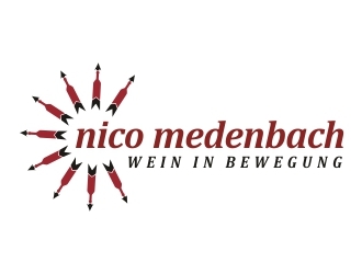 nico medenbach - wein in bewegung logo design by ruki