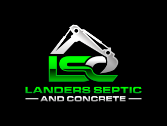 Landers Septic and Concrete logo design by hidro