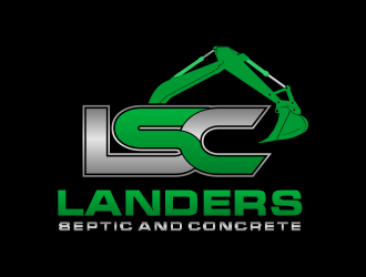Landers Septic and Concrete logo design by beejo