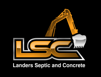 Landers Septic and Concrete logo design by AisRafa