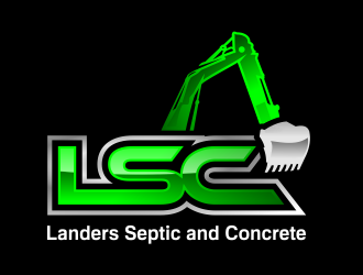 Landers Septic and Concrete logo design by AisRafa