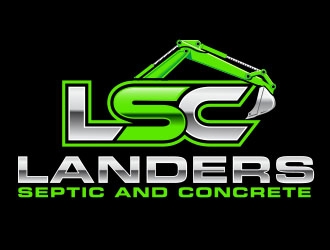Landers Septic and Concrete logo design by Vincent Leoncito