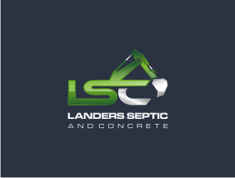 Landers Septic and Concrete logo design by Susanti