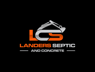 Landers Septic and Concrete logo design by haidar