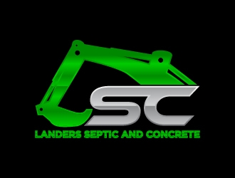 Landers Septic and Concrete logo design by sakarep
