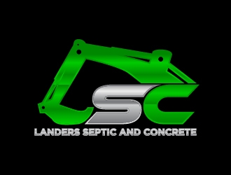 Landers Septic and Concrete logo design by sakarep