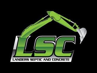 Landers Septic and Concrete logo design by IjVb.UnO