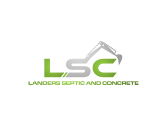 Landers Septic and Concrete logo design by L E V A R