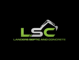 Landers Septic and Concrete logo design by L E V A R