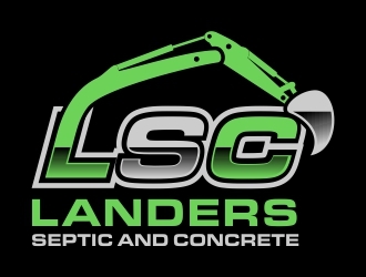 Landers Septic and Concrete logo design by dibyo