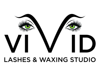 VIVID, LASHES & WAXING STUDIO logo design by savana