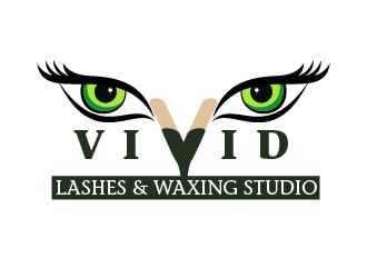 VIVID, LASHES & WAXING STUDIO logo design by serdadu