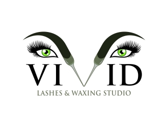VIVID, LASHES & WAXING STUDIO logo design by dibyo
