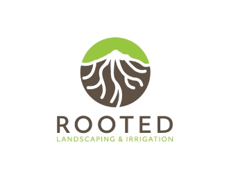 Rooted - Landscaping and Irrigation logo design by nehel