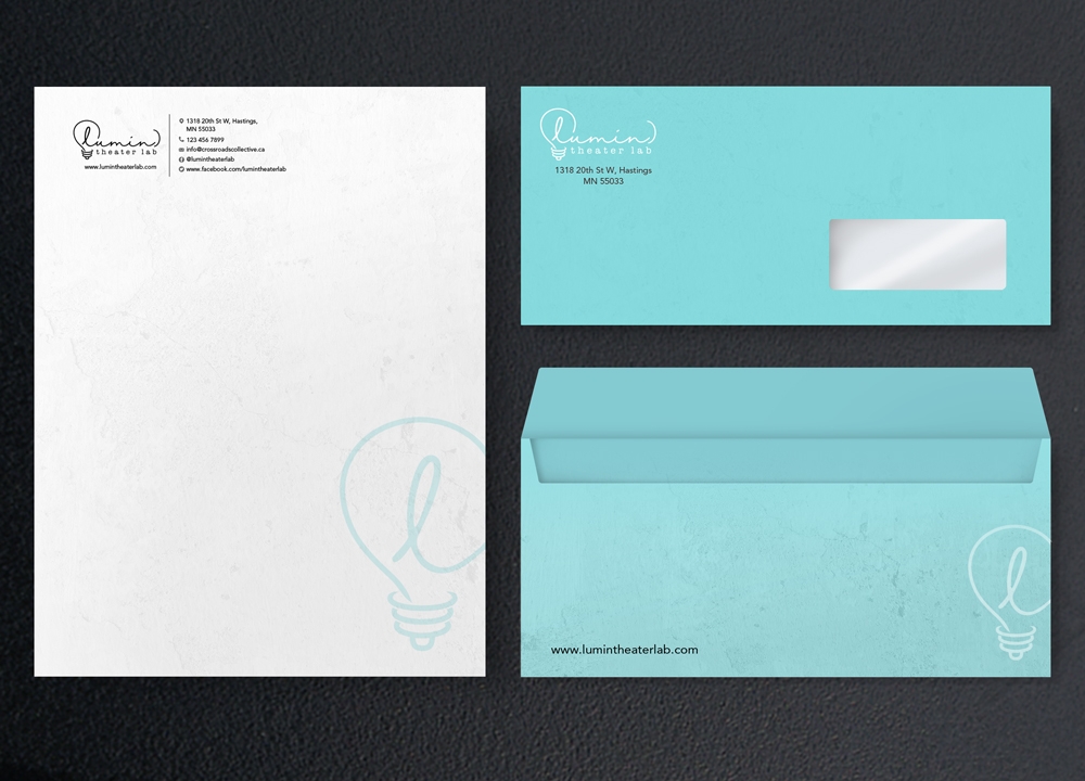 (lumin)theater lab logo design by KHAI