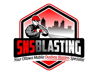 SNS BLASTING  logo design by jaize