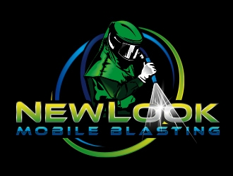 New Look Mobile Blasting logo design by Eliben