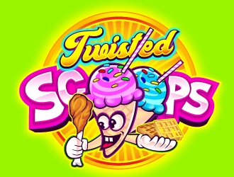 Twisted Scoops logo design by REDCROW