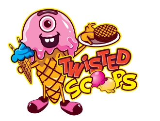 Twisted Scoops logo design by gogo