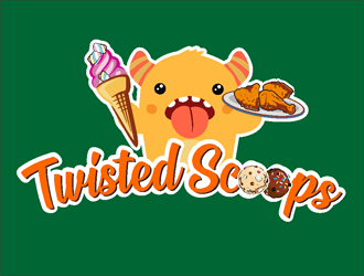 Twisted Scoops logo design by coco