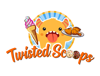 Twisted Scoops logo design by coco