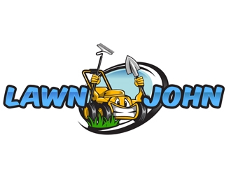 LAWN JOHN  logo design by DreamLogoDesign