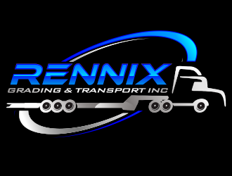 Rennix Grading and Transport Inc logo design by YONK