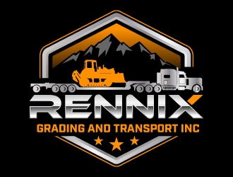 Rennix Grading and Transport Inc logo design by jaize