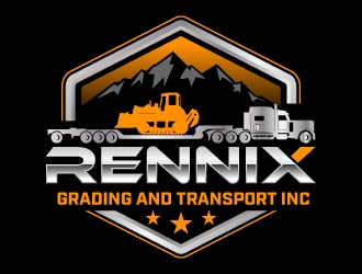 Rennix Grading and Transport Inc logo design by jaize