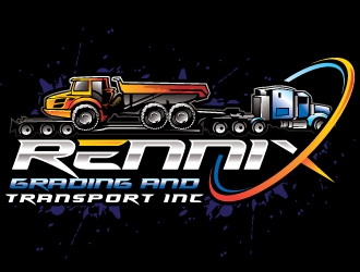 Rennix Grading and Transport Inc logo design by REDCROW