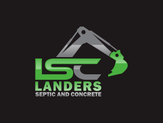 Landers Septic and Concrete logo design by luckyprasetyo