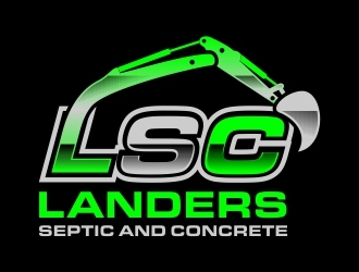 Landers Septic and Concrete logo design by dibyo