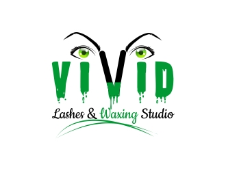 VIVID, LASHES & WAXING STUDIO logo design by DanizmaArt