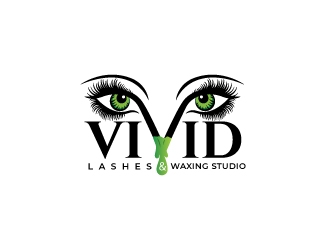 VIVID, LASHES & WAXING STUDIO logo design by Boomstudioz