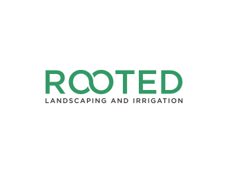 Rooted - Landscaping and Irrigation logo design by dewipadi