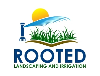 Rooted - Landscaping and Irrigation logo design by Webphixo