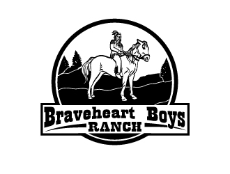 Braveheart Boys Ranch logo design by justin_ezra