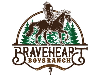 Braveheart Boys Ranch logo design by Godvibes