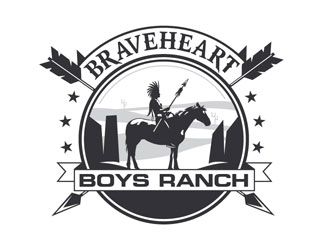 Braveheart Boys Ranch logo design by frontrunner