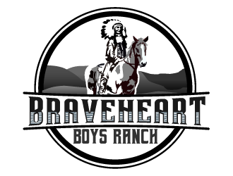 Braveheart Boys Ranch logo design by IanGAB