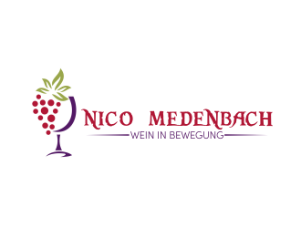 nico medenbach - wein in bewegung logo design by ROSHTEIN