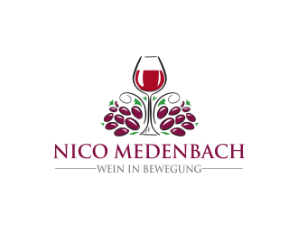 nico medenbach - wein in bewegung logo design by ROSHTEIN